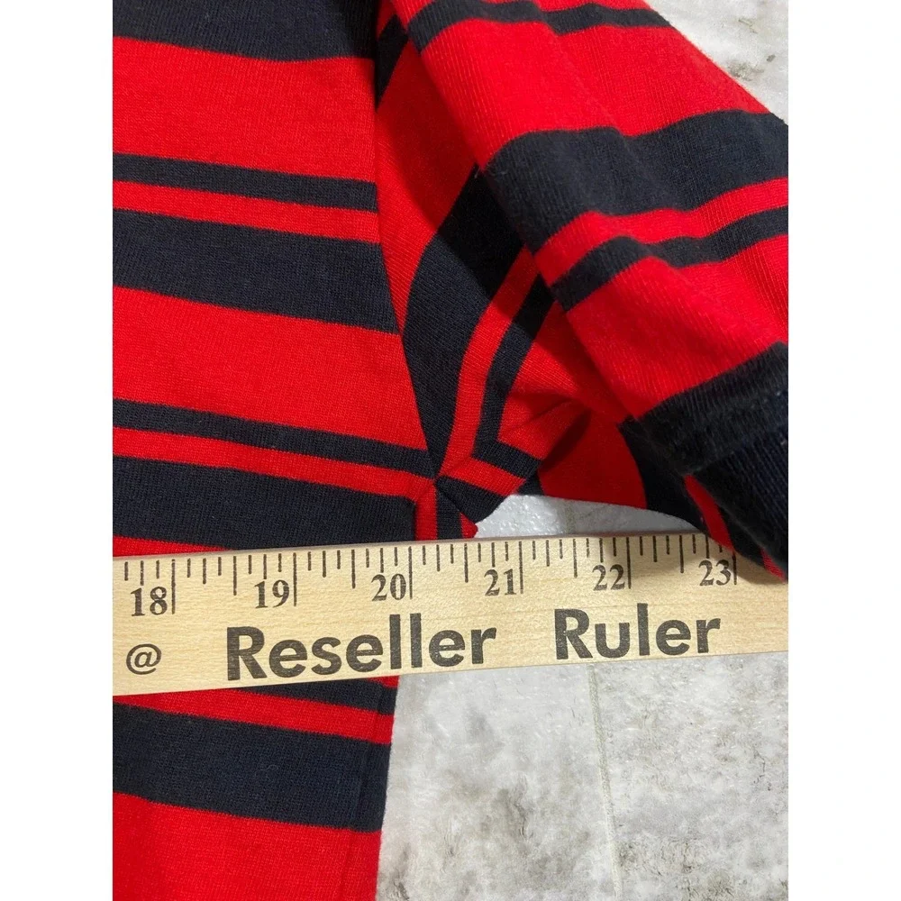 Ralph Lauren Men's Small Classic Red & Black Striped Polo Shirt Short Sleeve